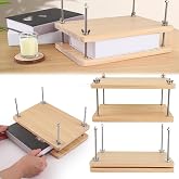 BONJUME Wooden Book Press, 30x20cm Heavy Duty Book Binding Tool Manual Multifunctional Accessories Binding Supplies For Home