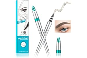 EHIOG Augenbrauenstift,Augenbrauenstift,Wasserdichter -Augenbrauenstift,Augenbrauenstift mit vier Fork Spitzen,Natürliche,Wischfest und Langlebig ohne Ausblühen（Dunkelbraun）