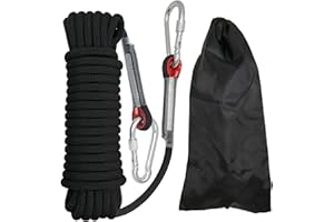 ‎HAIY 10mm Seil, Mehrzweck-Seil, Strapazierfähiges Seil für den Außen- und Innenbereich, Camping, Wandern, Bootfahren, Angeln, Heimwerkerarbeiten und Heimprojekte (Schwarz, 10m)