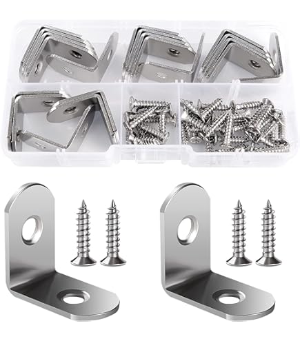 20 Staffe Angolari In Ferro Zincato 90° Con Viti - Rinforzo Per Mobili Fai Da Te - Foto 4