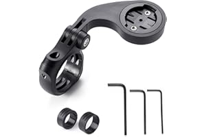 NIYATA Soporte para bicicleta compatible con Garmin Edge GPS, XOSS, iGPSPORT, Magene, para manillar 25,4 mm y 31,8 mm, y faros de bicicleta