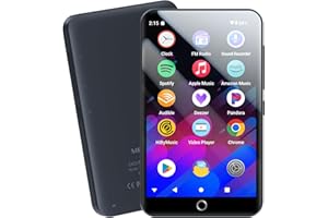 MECHEN Lettore MP3 con WiFi Bluetooth, Android 13 Lettore MP4, Touch screen da 4 pollici, Audible Compatible, Spotify, Deezer, Pandora, Play Store (96 GB)
