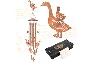 saerryor Goose Metal Wind Chimes, Windchimes for Outdoor, Indoor, Birthday Festival Gifts, Garden Decor for Women Men Memorial Gift, Bronze