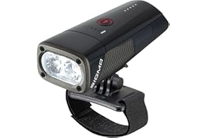 SIGMA Buster 1600HL | luce da casco con 1600 lumen | luce da casco ricaricabile con 6 modalità di illuminazione | eccellente immagine luminosa grazie alla doppia lente con LED Osram | colore: nero