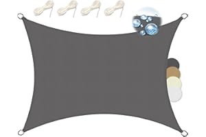 Sol Royal Tenda a Vela Impermeabile 3x4 m SolVision PS9 - tenda da sole per esterno - telo ombreggiante - parasole - tenda da giardino - Protezione Raggi UV - Grigio Scuro - Rettangolare 300x400 cm