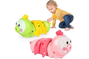 sacemontic Giochi Bambini 1 Anno, Giocattoli Bambino 6-9 Mesi, 2 Pack Giocattoli per Bambini,Tummy Time Toys Giochi Interattivi, Regali Bambini