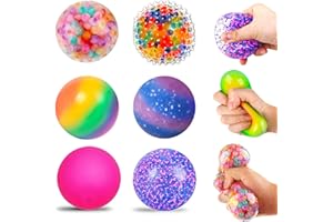 DORIMI 6 Pack Stress Balls for Adults and Kids – Colour Changing Mesh Fidget Ball Set, Sensory Stress Relief Toys, Bouncy Balls for Kids Party Bags, Anxiety Relief Toy for Home, School, Travel