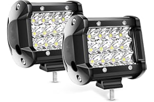 AUXTINGS 2Pcs 4 Inch 36W Triple Fila 7D LED luz de Trabajo Barra Spot Beam DC 12V-24V 6000k vehículos Todoterreno 4x4 Atvs Utvs