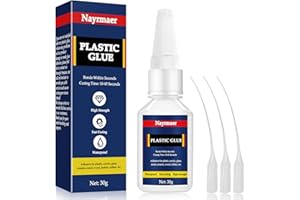 Nayrmaer Superglue for Plastic, 30g Model Glue, Waterproof and Heat-Resistant Super Adhesive for Acrylic, DIY Crafts, PVC, Vinyl, etc.