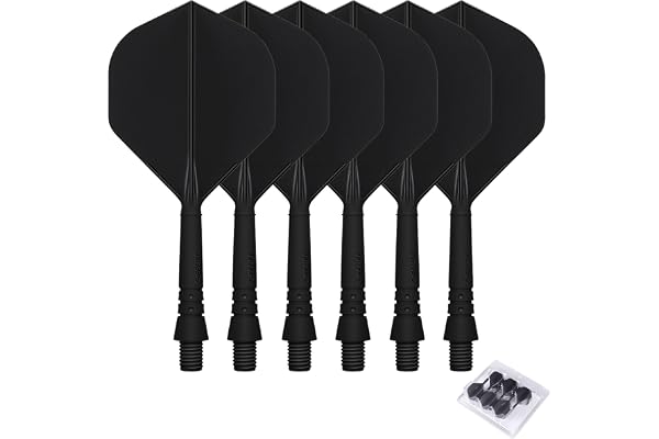 CyeeLife Lot de 6 Fléchettes Moulé Porte-empennages et Empennages,Intégrées Accessoire en Une Seule pièce