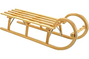 ‎FÜNDIG Hörnerrodel mit Schlittenseil - Hörnerschlitten - Gebirgsrodel mit Lattensitz oder Gurtsitz - Rodelschlitten - Rodeln - Schlitten - Rodel - Winterspaß - Wintersport