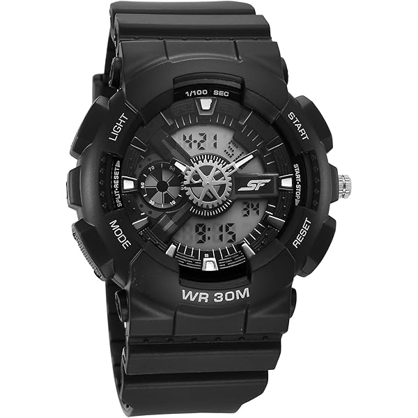 SF Super Fibre Digital Dial Plastic Strap Watch for Men