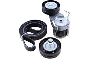 DOO ENGY Keilrippenriemensatz Keilrippenriemen Spanner Umlenkrolle Riemenspanner Spannrolle Spannarm Keilriemensatz für Bora Golf 4 für Octavia 1U Leon 1M Toledo 1M 1.4 16V 1.6 16V