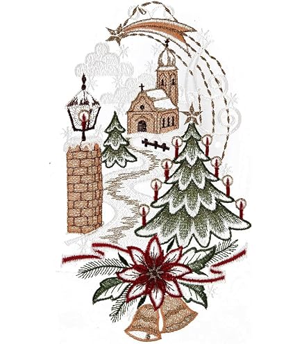 Fensterbild „Zwei Kerzen Mit Schleife“ Aus Echter Plauener Spitze – 38x21 Cm, Mit Goldenen Details Und Saughaken Für Festliche Winterdekoration