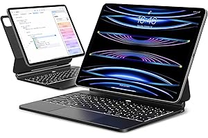 APPS2Car Magic Keyboard for iPad Pro 12.9 inch, Magnetic Floating iPad Pro 12.9 Case with Keyboard, Backlit Bluetooth Slim Portable Keyboard with Trackpad for Apple iPad Pro 12.9 (6th,5th,4th,3rd Gen)