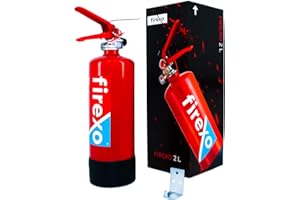 Firexo All in One Fire Extinguisher (2 Litre / 2 kg) - Multipurpose Extinguisher for ALL FIRES inc. Li-ion Battery Fires! - Safety & Emergency Equipment for Home, Kitchen, Fireplace, Grill, Caravan
