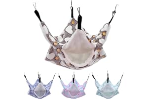 LXTaoler Amaca piccola gabbia per animali domestici, accessori per gabbia di porcellini d'India, calda amaca per cincillà, scoiattoli Hamaster, altri piccoli animali, 34 x 34 cm (marrone)