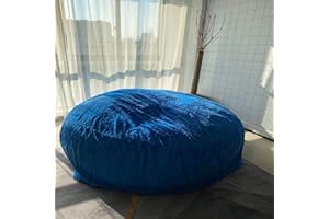 IJNBHU Large Bean Bag Chair,Giant Foam-Filled Furniture Machine Washable Covers,Big Round Soft Fluffy Faux Fur BeanBag Lazy Sofa Bed Cover Giant Fur Bean Bag Cover(Color:14,Size:7ft)