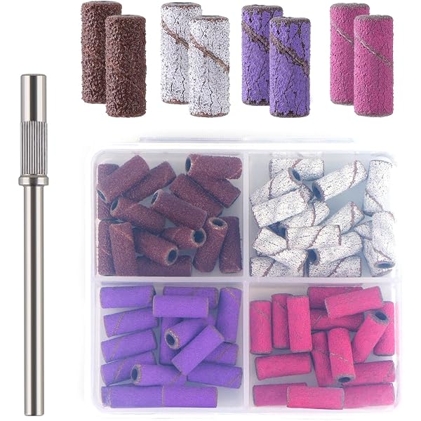 100 Stück Nagelschleifbänder 180er Körnung – Für 3/32" Schaft Nagelbohrer, Maniküre, Pediküre, Nageldesign