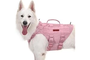 OneTigris Uprząż dla Psa Aire Mesh - Regulowana, Ultra Oddychająca, dla Dużych/Średnich Psów, z 2 Uchwytami, Kamizelka (L Różowa)