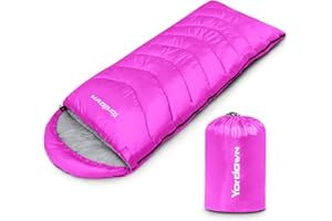 Yordawn Saco de Dormir Adulto Niños Ultraligero y Compacto, Saco Dormir Ligero Camping 4 Estaciones Sacos de Dormir Invierno Verano, Sleeping Bag Saco Cama Impermeable para Viajes Senderismo