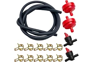 8 mm 2 m bensinslang set, undertrycksslang, bil, gummislang | Robust bränsleslang, lämplig för gräsklippare, motorcykel och s