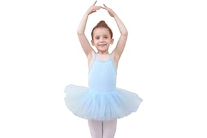 Tancefair Ragazza Vestito da Balletto Body Danza Tutu Balletto Leotard Vestito Danza Tutu Body Canotta in cotone Vestito Costume da ballo con gonna tutù