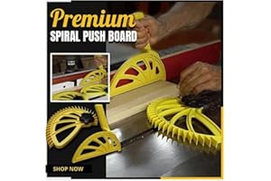 ZOOARTS Spiral Push Board Table Saw Woodwork Tool,Hand Tool Push Stick Block Table Saw Jointers Woodworking Tools,Hedgehog Spiral Featherboard for Table Saws, Router Tables, and Band Saws (One Set)
