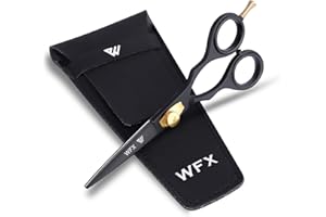 Ciseaux de barbier professionnels pour coiffeur et coiffeur - Réglable - Noir