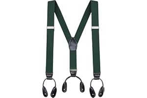 Buyless Fashion Tirantes hombre con sinfín 122 cm correas ajustables 3.18 cm - En Y