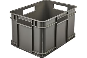 keeeper Boîte de Rangement avec Poignées, Boîte Euro M, Procyclen, 16 L, Bruno Eco Line, Eco Gris