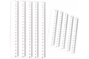MAEXUS 10 sztuk linijki (15, 20 cm), linijka 15 cm, dla dzieci, do szkoły podstawowej, linijka 20 cm, przezroczysta linijka, zestaw małych linijek, do szkół, biur i gospodarstw domowych
