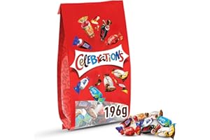 CELEBRATIONS Cadeau Chocolat, Assortiment de Snickers, Twix, Mars et autres, Eid Cadeau - Sachet de 196g pour Halloween