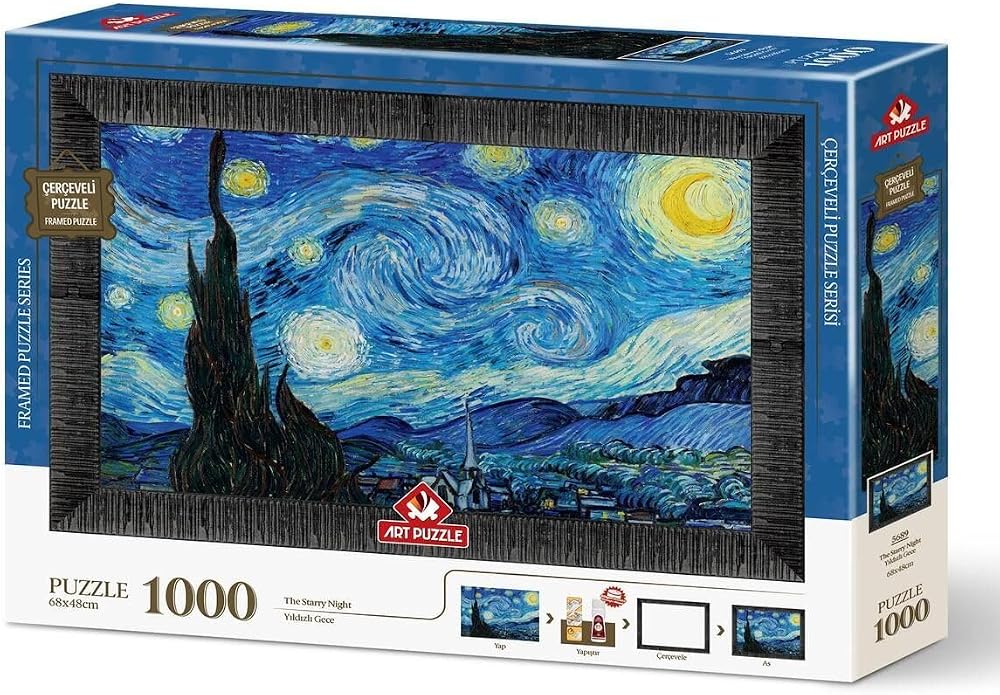 Art Puzzle Yıldızlı Gece 1000 Parça Çerçeveli Puzzle