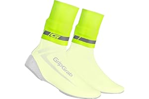 GripGrab CyclinGaiter Hi-Vis Guarnizione Copriscarpe Ciclismo Impermeabile Sovrascarpe MTB Shoe Cover Bici da Corsa