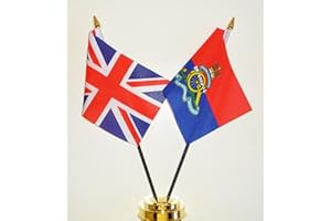 1000 Flags British Army Royal Artillery Regiment and United Kingdom Friendship Table Flag Display 25cm (10")