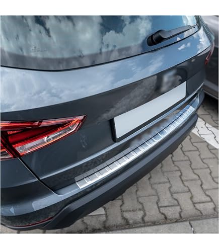 Aroba AR6624 Protezione paraurti compatibile con Seat Arona BJ. 11.2017> Protezione paraurti su misura con smussatura ABS colore speciale argento