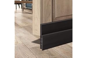 SXYHKJ Guarnizione Sottoporta in Gomma Adesivo Pellicola Insonorizzata Antispiffero Antivento Striscia di Sigillatura Paraspifferi Porta Antipolvere (5x100CM, nero)