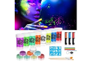 Creamify Bodypainting Farben - 23 Stück Coole UV Farbe Körperfarbe - Schwarzlicht Farbe, Neon Farbe Haut und Gesicht leuchtet Tag & Nacht - Schminke Body Paint von UVibe - Body Painting Farbe Körper
