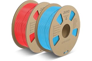 JAYO Filament PLA Meta 1,75 mm, wysoka wytrzymałość, PLA Meta dla szybszego drukowania 3D, PLA Meta niebieski+czerwona cewka 2,2 kg, dokładność wymiaru +/- 0,02 mm