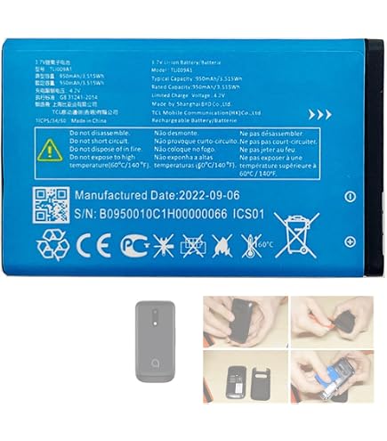 Batterie Alcatel TLi009AA Par HIGHAKKU - Compatible OT-2038X, 2053D, 3025, 3026X, 2053X - Recharge Fiable