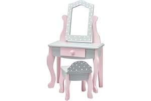 Olivia's Little World 18" Doll Furniture Wooden Dressing Table Vanity Table Set TD-0207AG