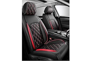 NISMIA Copri Sedili Auto per Volkswagen T-Cross T-Roc Taigo, Coprisedili Auto Universali, Pelle Set Completo Impermeabile Auto Accessori Interno, Set Copri-Sedile Anteriori Posteriori Standard 5 ( Color : C(