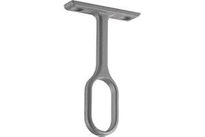Gedotec Support de Tringle à Vêtement - Accessoire pour Barre Ovale à Vêtement et Rideau - Pour Plafond, Meuble, Penderie, Étagère, Cuisine, Placard - Acier Anodisé Argenté - 30 x 15 mm - 1 Pièce