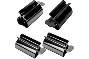 ‎PIASHOW Piashow Tubenquetscher - Edelstahl Tubenausdrücker 4-er Set, tubenquetscher für alle Tube, Zahnpasta Lotionen Cremes Entleeren Squeezer, Geeignet für Kinder, Erwachsene, Schwarz
