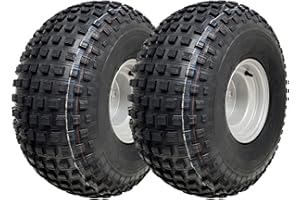 ‎PARNELLS Parnells - 2 Satz Komplette Räder und Reifen, 22 x 11,00-8 2 - Wanda 4-Lagig, 4 Bolzen, 100 mm Pcd, Durchmesser 538 mm, 270 mm Breite, 154 kg - E-Geprüft, für Gartenanhänger, Atv-Quad-Anhänger, Karts