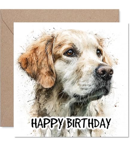 Old English Co. Watercolour Dog Card - Fawn Great Dane Dog Card For Pet