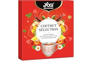 Yogi Biologique Coffret Cadeau, Assortiment de 9 Thés et Infusions Bio, 45 sachets individuels