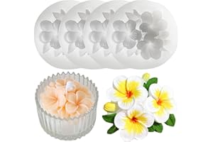 pekifaves 4 Stück Kerzen Silikonformen, Blumen Silicone Kerzenform 3D, Silikonformen Kerzen Gießformen Kerzen Blumen, Kerzen Gießen Formen, für DIY Herstellung Kerzen Seife