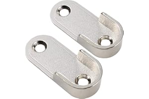 UHPPOTE Penderie Vêtements Tube Support Penderie Poteau Poutre d'Extrémité Support d'Epaississement (Lot de 2)